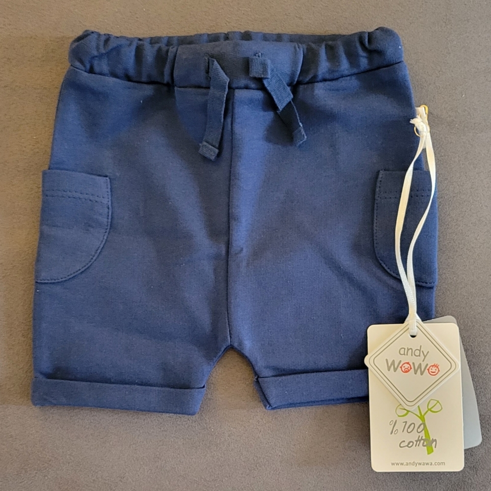 NEW Navy Blue 1-3 Month Andy Wawa Shorts